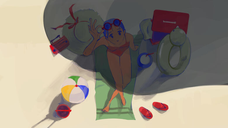 Gloomy Day at the Beach