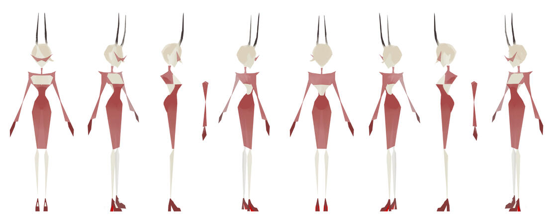 character turn around